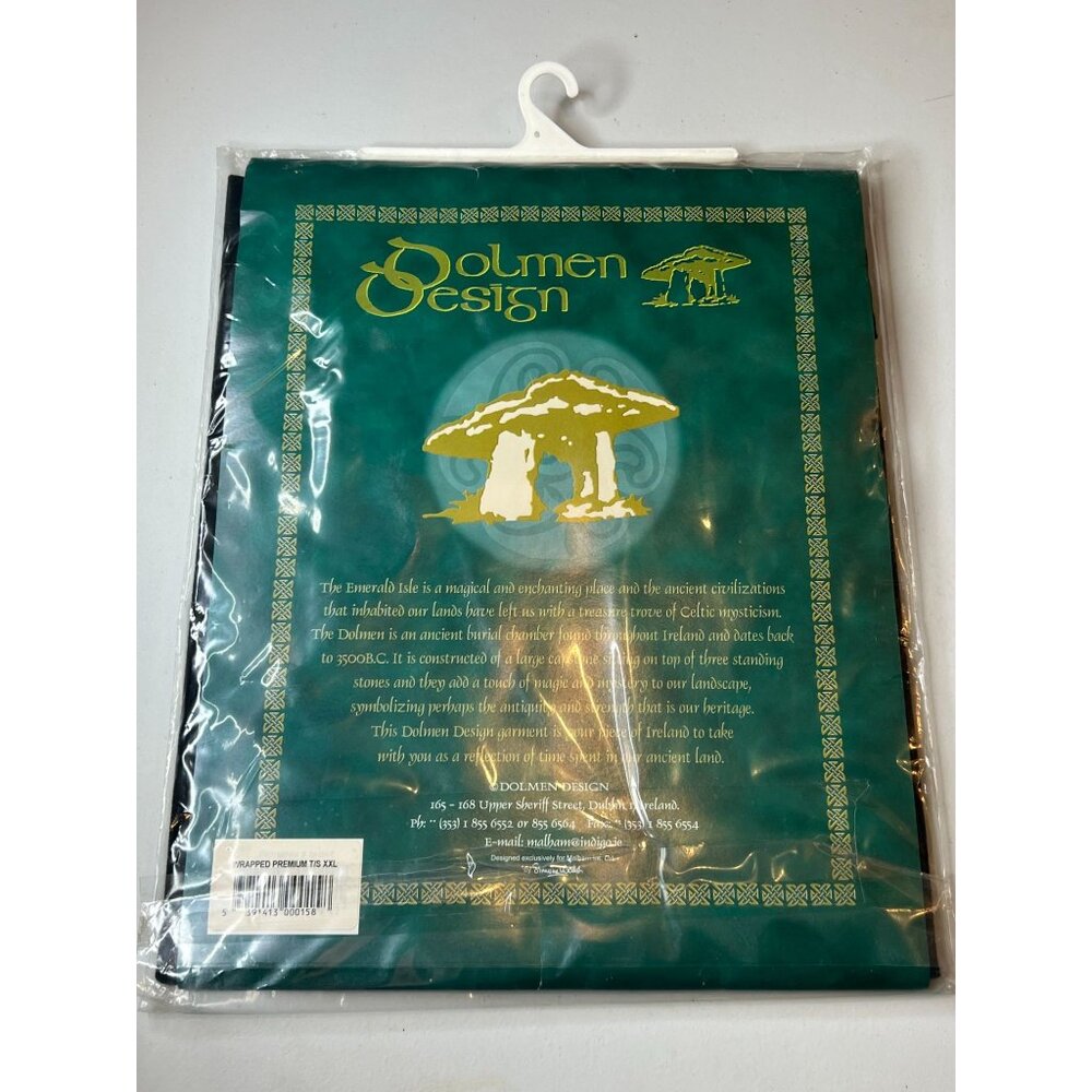Dolmen Design Celtic Ireland Premium T-Shirt XXL Black & Gold - Picture 2 of 5